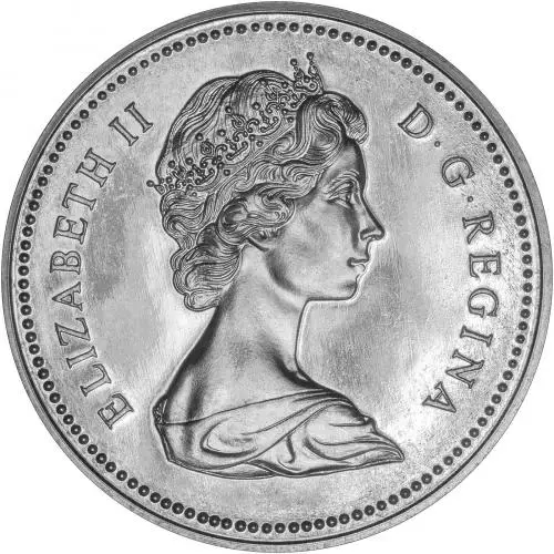 1971 Silver British Columbia  Coin Without Box Without Cert Canada Grade C obverse