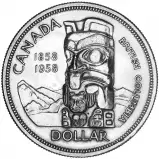 1958 Canadian $1 Ordinary Circulation Silver Coin