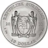 2013 Suriname Dollar 1 oz Silver Bullion Coin