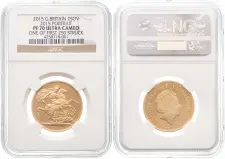 2015 Full Whole Coin Set Sovereign - 5 Coins Gold Proof Fifth Portrait NGC PF-70 ULTRA CAMEO Double Sovereign