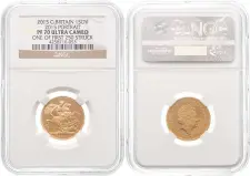 2015 Full Whole Coin Set Sovereign - 5 Coins Gold Proof Fifth Portrait NGC PF-70 ULTRA CAMEO Full Sovereign