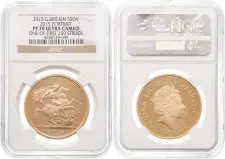 2015 Full Whole Coin Set Sovereign - 5 Coins Gold Proof Fifth Portrait NGC PF-70 ULTRA CAMEO Quintuple Sovereign