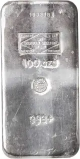 Silver 100 Ounce Bar The Sheffield Smelting Co. Ltd - Pre-Owned