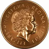 2004 Gold Five Pound Coin Quintuple Sovereign Proof Elizabeth II Obverse