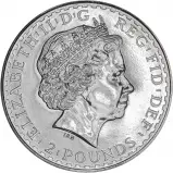 2005 Silver Bullion Ungraded 1 Ounce 2 pounds Britannia obverse