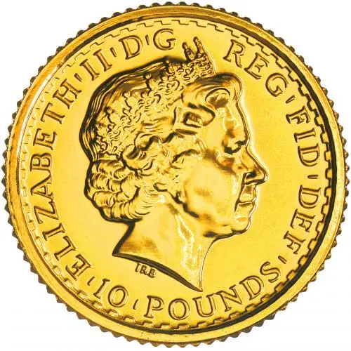 2003 Gold Britannia 0.1 oz Coin obverse