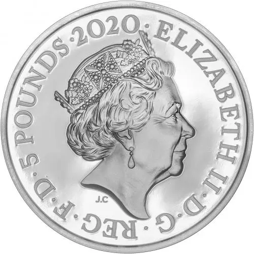 2020 Celebration of the Reign of George III Silver Proof 5 pounds obverse