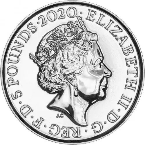2020 Queen - Music Legends B.U. 5 pounds obverse
