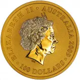 2009 Kangaroo Nugget 1 oz Gold Australian Bullion Coin obverse
