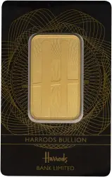 1 oz Minted Harrods Gold Bullion Bar PAMP Suisse - Pre-Owned