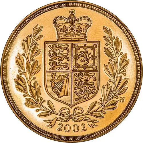 2002 Whole Coin Set Sovereign - 3 Coins Gold Proof Reverse