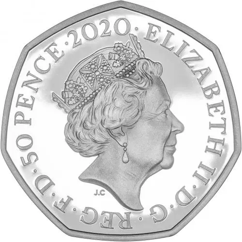 2020 Tales of the Earth: The Dinosauria Collection - Megalosaurus Silver Proof 50 Pence obverse
