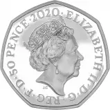 2020 Tales of the Earth: The Dinosauria Collection - Megalosaurus Silver Proof 50 Pence obverse