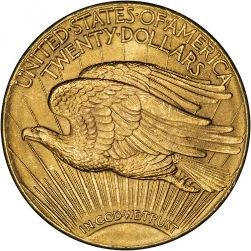 1928 Gold Graded Double Eagle US Dollar $20 Coin Single United States of America Philadelphia Mint Saint Gaudens gVF Reverse