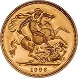 1996 Whole Coin Set Sovereign - 3 Coins Gold Proof Reverse