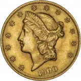 1900 Gold $20 Double Eagle Coronet Head Philadelphia Mint