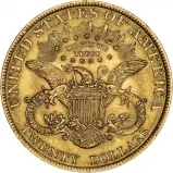 1900 Gold Graded Double Eagle US Dollar $20 Coin Single United States of America Philadelphia Mint Liberty/Coronet Head gVF aEF Reverse