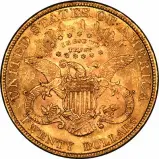 1895 Gold $20 Double Eagle Coin Coronet Head Philadelphia Mint Reverse