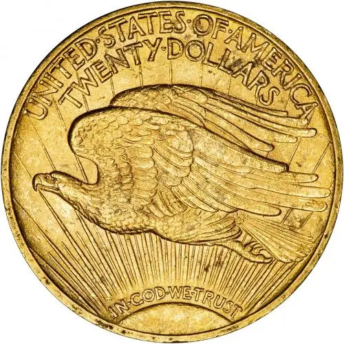 1910 Gold Double Eagle $20 Philadelphia Mint gVF Reverse