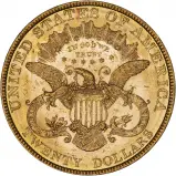 1878 Gold $20 Double Eagle Coin Coronet Head Philadelphia Mint VF obverse