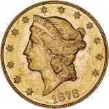 1878 Gold $20 Double Eagle Coin Coronet Head Philadelphia Mint