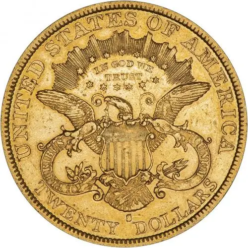 1878 Gold $20 Double Eagle San Francisco Mint gFine reverse