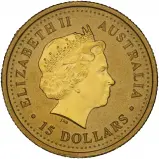 2004 Gold Bullion Ungraded 0.1 Ounce Lunar Year of the Monkey  Coin Single Australia Perth Mint obverse