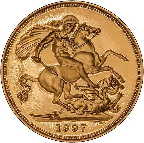 1997 Whole Coin Set Sovereign - 3 Coins Gold Proof Reverse