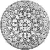 2007 Platinum Proof Diamond Wedding 5 pounds Crown Coin Single United Kingdom The Royal Mint Reverse design