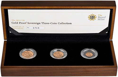 2011 Three Coin Sovereign Proof Set l Chard
