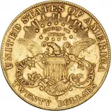 1905 Gold $20 Double Eagle Coin Coronet Head San Francisco Mint Reverse gFine
