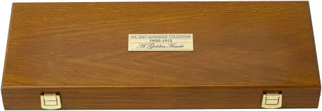1900 - 1915 Gold Uncirculated Half Sovereign A Golden Finale Coin Sets United Kingdom The Royal Mint 16 Coins closed box
