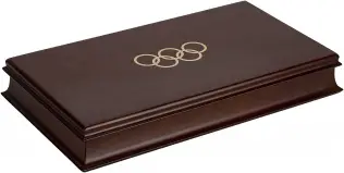 2012 London Olympics Faster, Higher, Stronger 9-Coin Gold Proof Set closed box