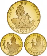 2012 London Olympics Faster, Higher, Stronger 9-Coin Gold Proof Set Fortius