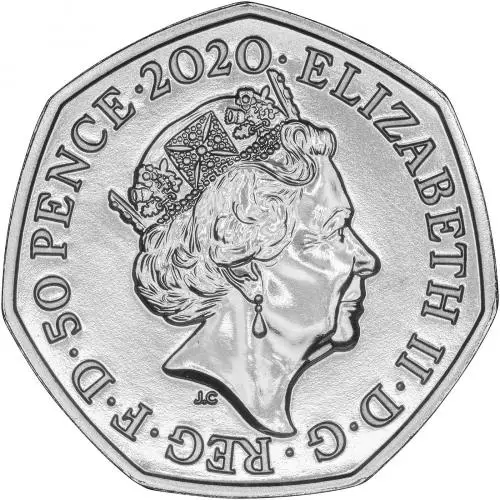 2020 Tales of the Earth: The Dinosauria Collection - Hylaeosaurus B.U. 50 Pence Coin obverse