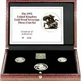 1993 Gold Proof Sovereign 3-Coin Set