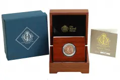 2012 Gold Sovereign Diamond Jubilee 'Struck on the Day' Coin box display