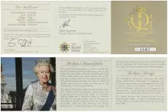 2012 Gold Sovereign Diamond Jubilee 'Struck on the Day' Coin certification