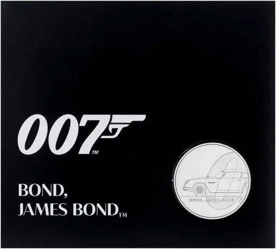 2020 James Bond 007 Aston Martin BU £5 Coin packaging