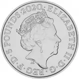 2020 James Bond 007 Aston Martin BU £5 Coin obverse