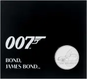 2020 James Bond 007 Aston Martin BU £5 Coin packaging