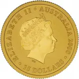 2008 Gold 0.1 Ounce Kangaroo Nugget  Coin Single Australia Perth Mint obverse