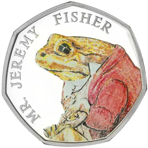 2017 Silver Proof Beatrix Potter Elizabeth II Mr Jeremy Fisher  reverse