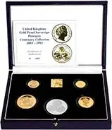 1993 Gold Proof Sovereign 4 Coins - The Pistrucci Centenary Collection