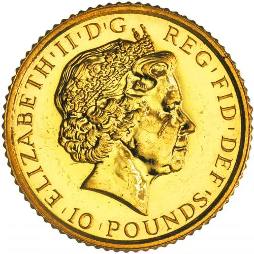 2011 Gold Britannia 0.1 oz Bullion Coin Pre-Owned obverse
