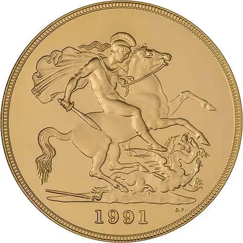 1991 Whole Coin Set Sovereign - Four (4) Coins Gold Proof Reverse