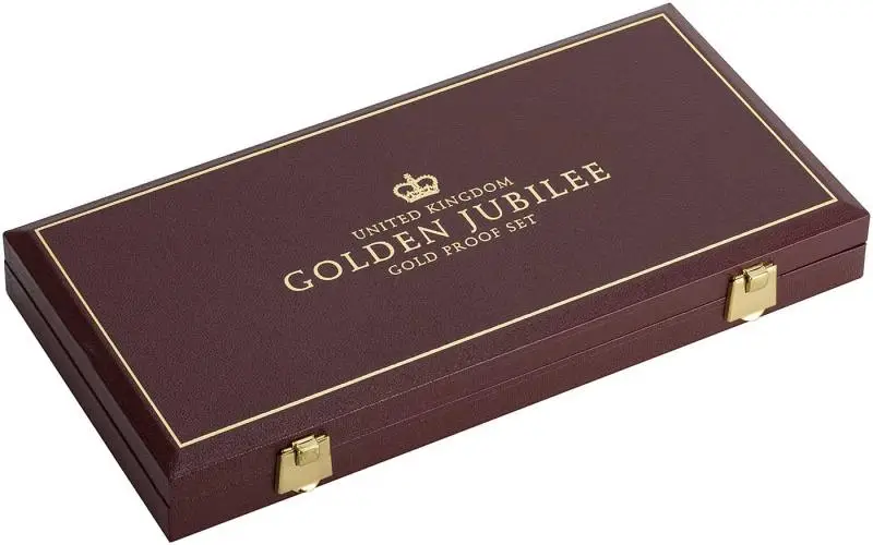 2002 Golden Jubilee 13-Coin Gold Proof Coin Set closed box