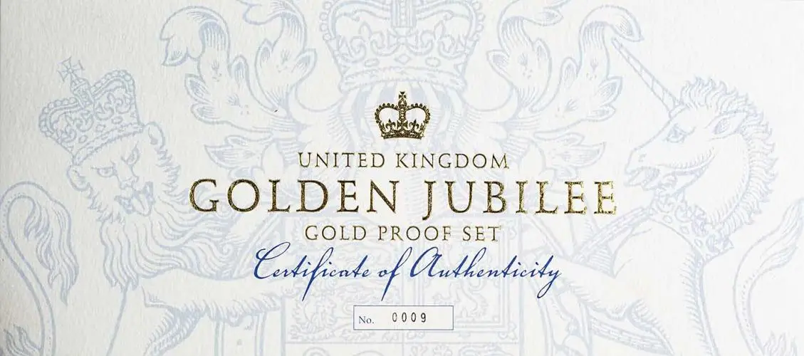 2002 Golden Jubilee 13-Coin Gold Proof Coin Set COA