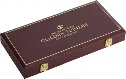 2002 Golden Jubilee 13-Coin Gold Proof Coin Set closed box