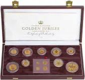 2002 Golden Jubilee 13-Coin Gold Proof Coin Set